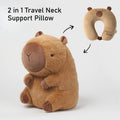 Kawaii Kapybara Reise-Nackenkissen – 2-in-1 Plüschkissen für Büro & Reisen